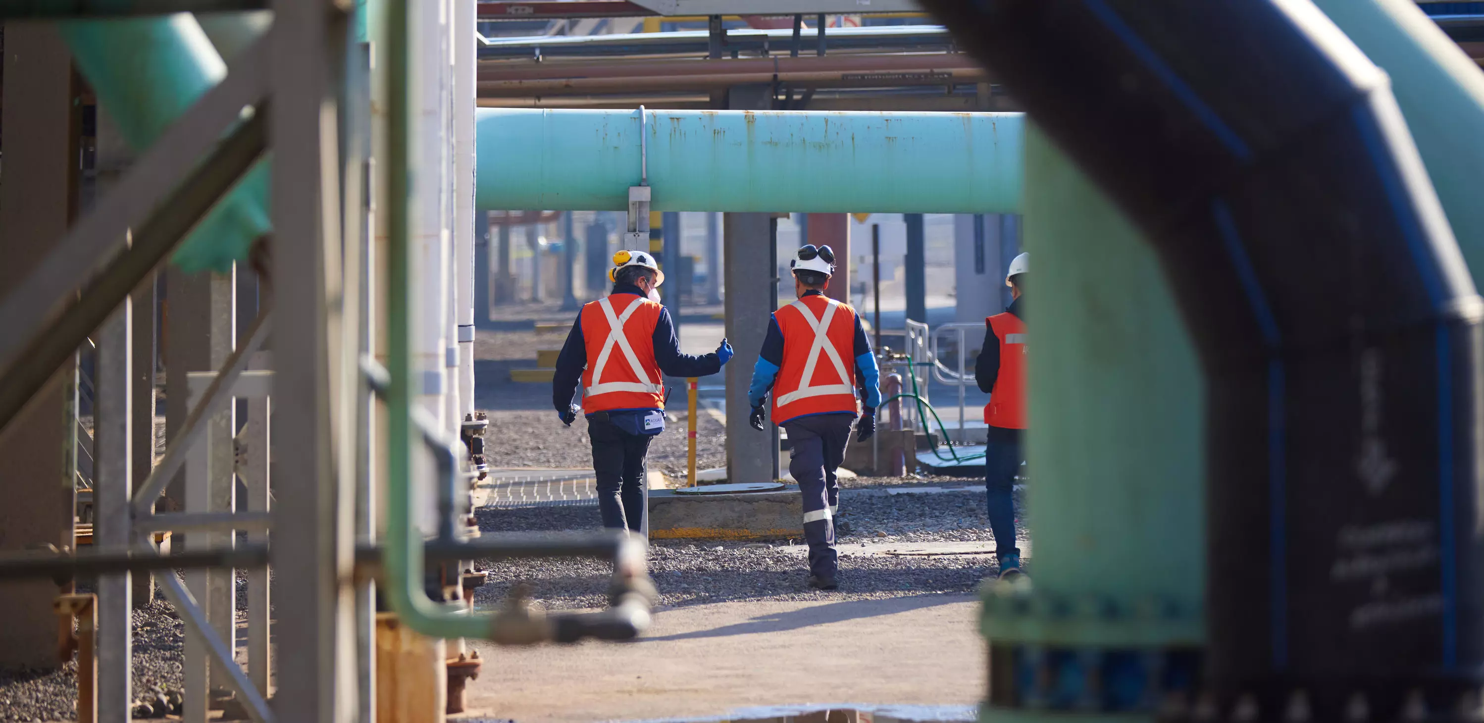 Industrial sustainability and safety – Engineers inspecting a GreenPath facility