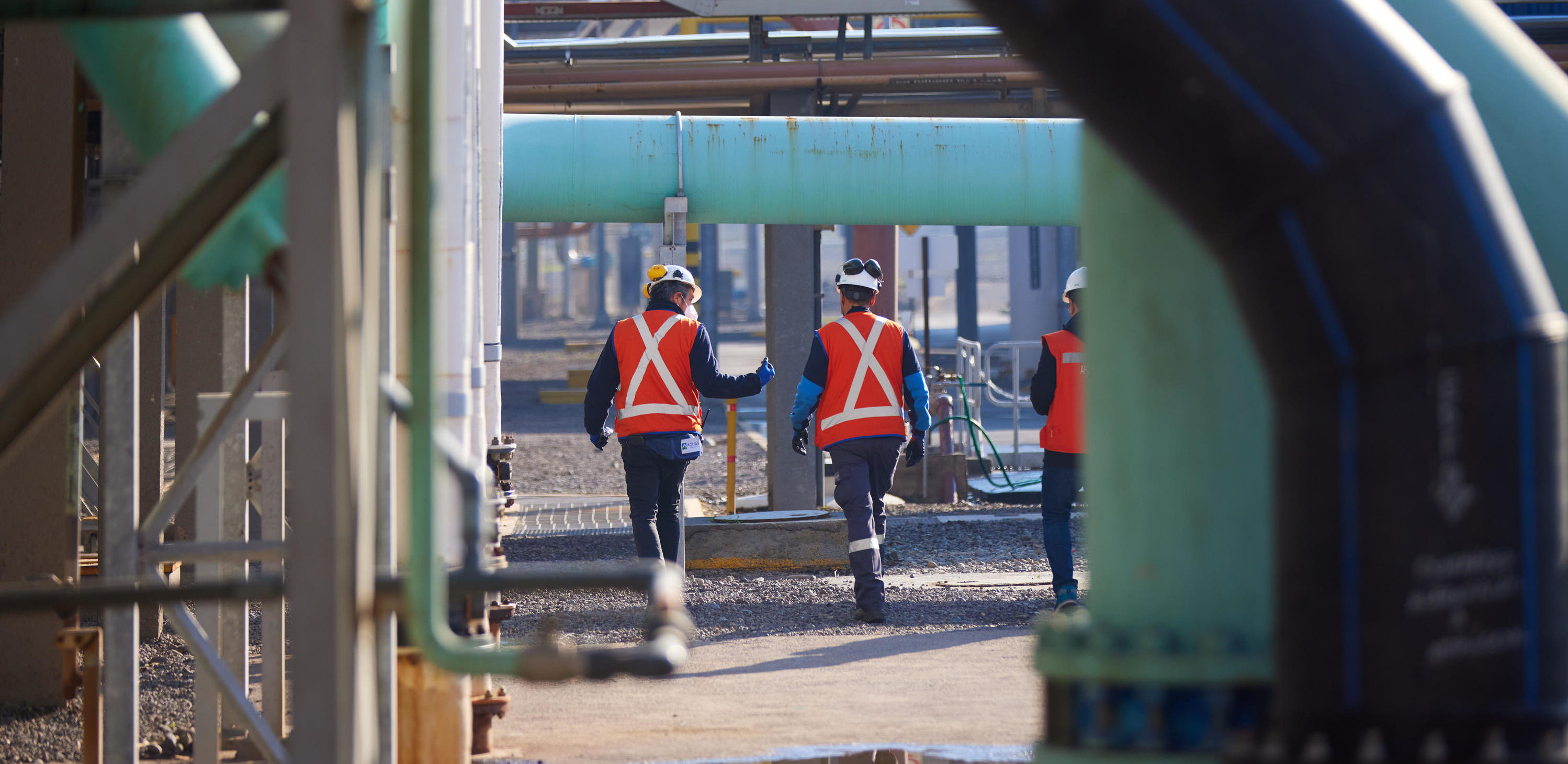 Industrial sustainability and safety – Engineers inspecting a GreenPath facility