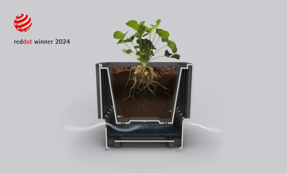 PlastiLoop Hwaseong r-PP로 만든 OWE-POT, Red Dot Award 수상. ESG, 순환경제와 지속가능성을 실현.