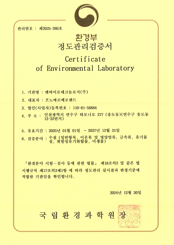 Quality Control Verification Certificate