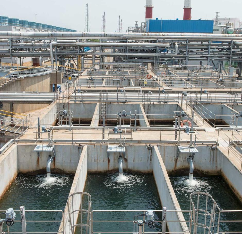 Water recycling and treatment facility at LG / Lotte Chemical Daesan, optimizing resource recovery.
